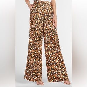 Size 6, express x lady gang leopard print wide leg pants. New with tags